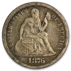 1876 Liberty Seated Dime VF 1876 Liberty Seated Dime VF